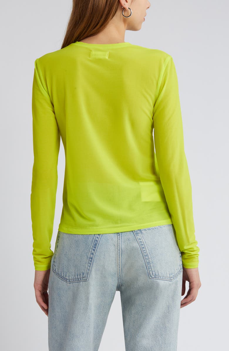 Open Edit Long Sleeve Top, Alternate, color, Green Primrose