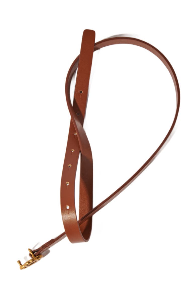 Slim Clover belt, Alternate, color, Camel