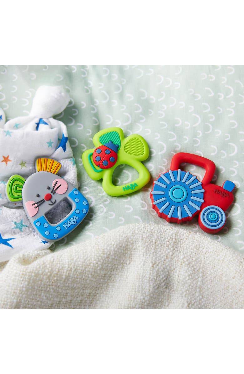 HABA Tractor Silicone Teether, Alternate, color, Multi