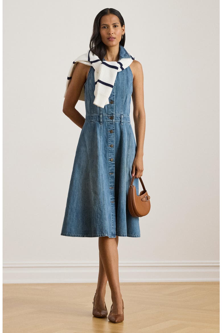 flower design on dress The Lily in Provencal Blue Floral 18 / Provencal Blue Floral Bregje is 59.5 and April-Denim By Design | By Color:dusty-purple