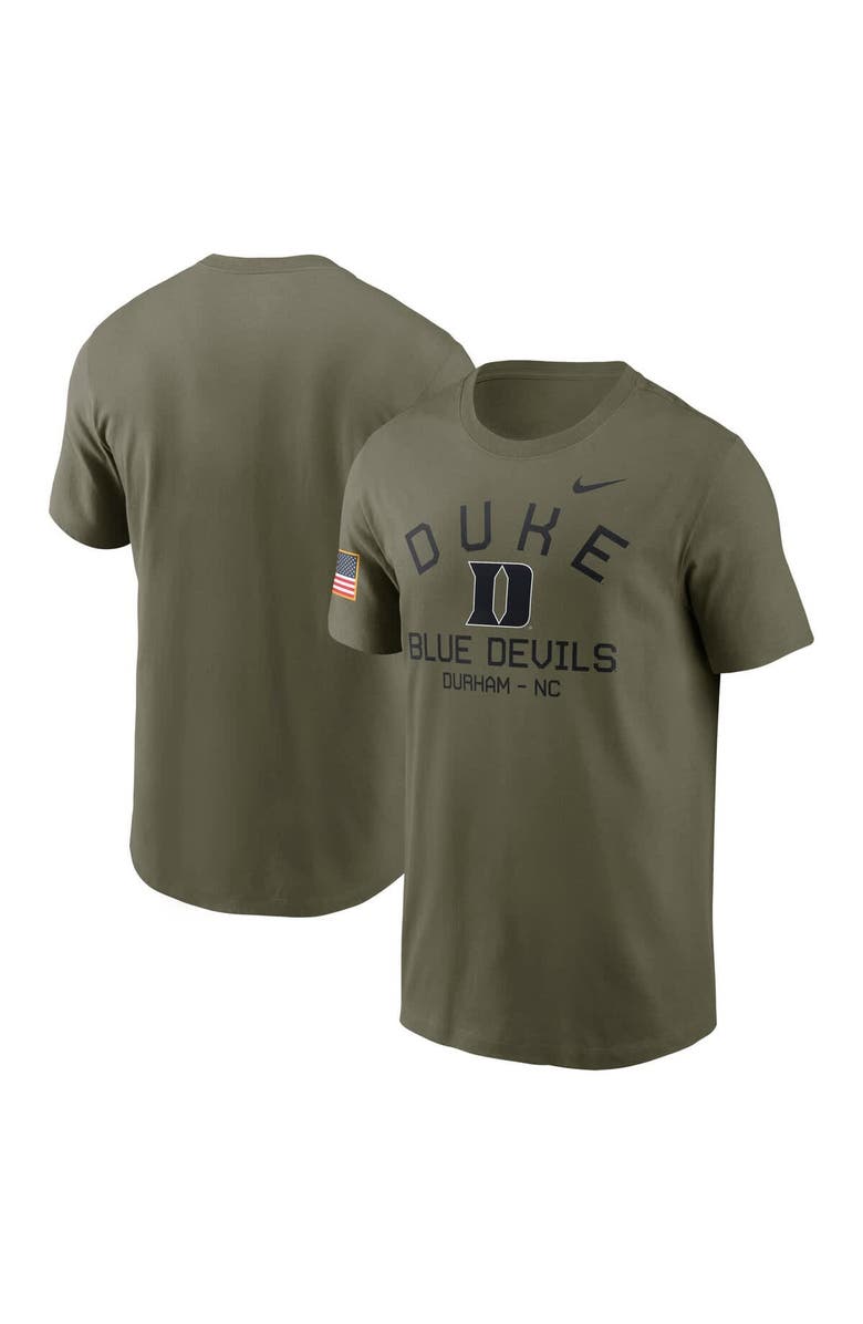 Nike Men's Nike Olive Duke Blue Devils 2024 Military Appreciation Performance T-Shirt, Main, color, Olive