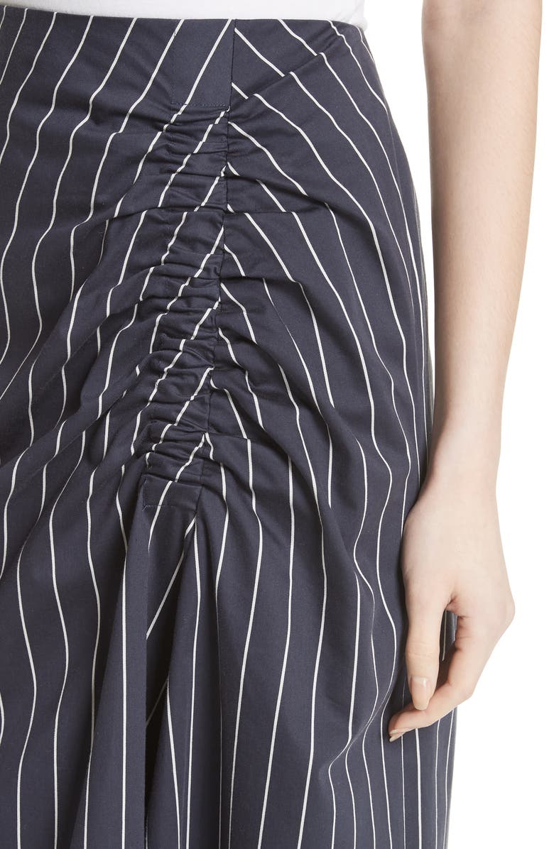 Tibi Stripe Sateen Skirt, Alternate, color, 