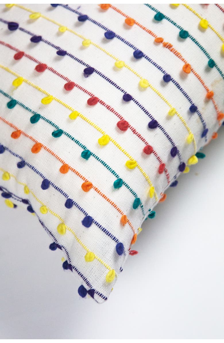 Archive New York Vintage Rainbow Nubby Throw Pillow, Alternate, color, White