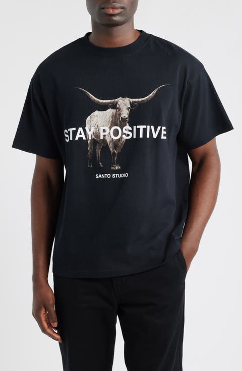 Positivity Cotton Graphic T-Shirt