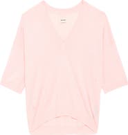Zadig & Voltaire Wully Lico Embellished Linen Blend V-Neck Sweater