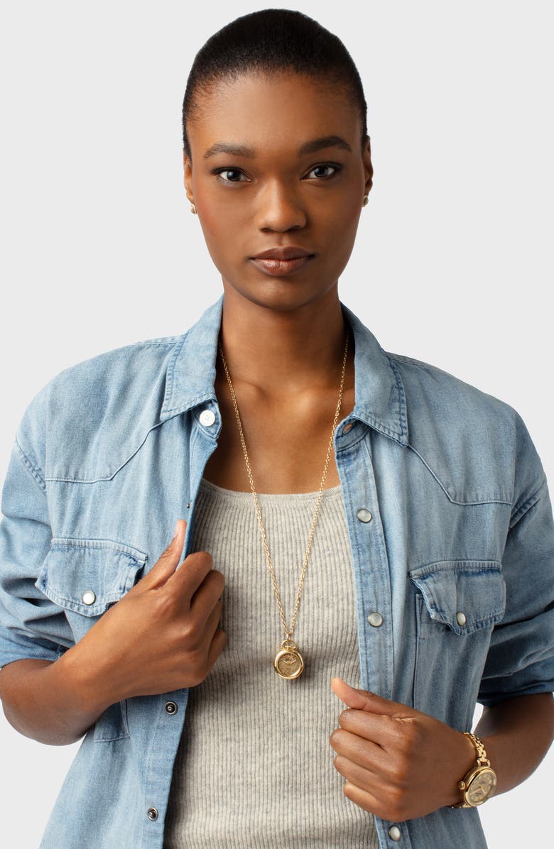 Shinola Petoskey Runwell Watch Pendant Necklace, Alternate, color,