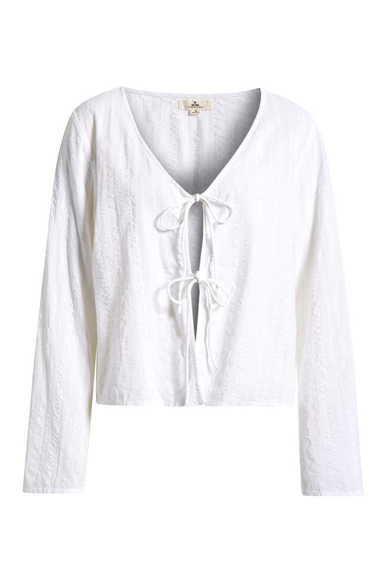 Haze Tie Front Top, Alternate, color, WHITE