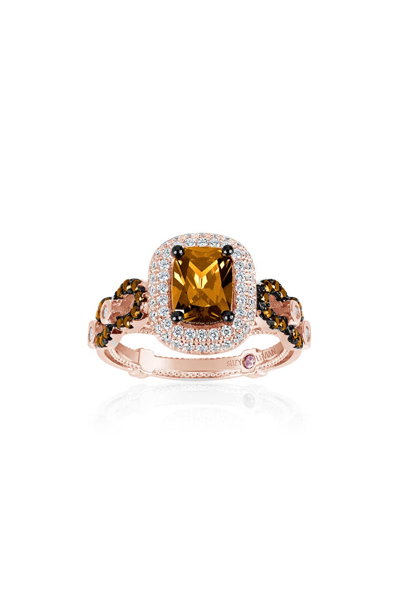 SUZY LEVIAN CZ Engagement Ring, Main, color, Light Brown