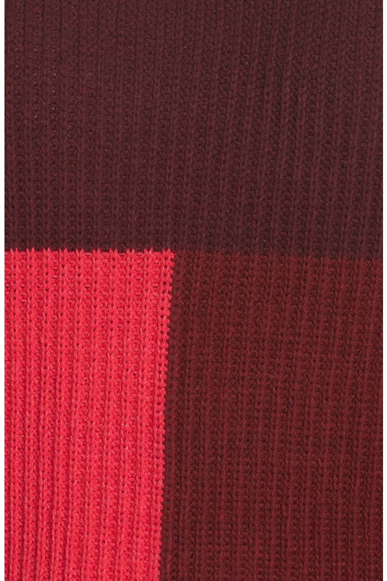 Mock Neck Colorblock Sweater, Alternate, color, RED RUMBA COLORBLOCK