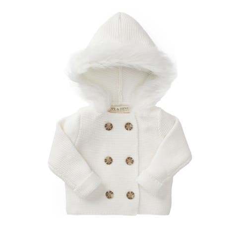 Baby Faux Fur Hooded Sweater, Infant