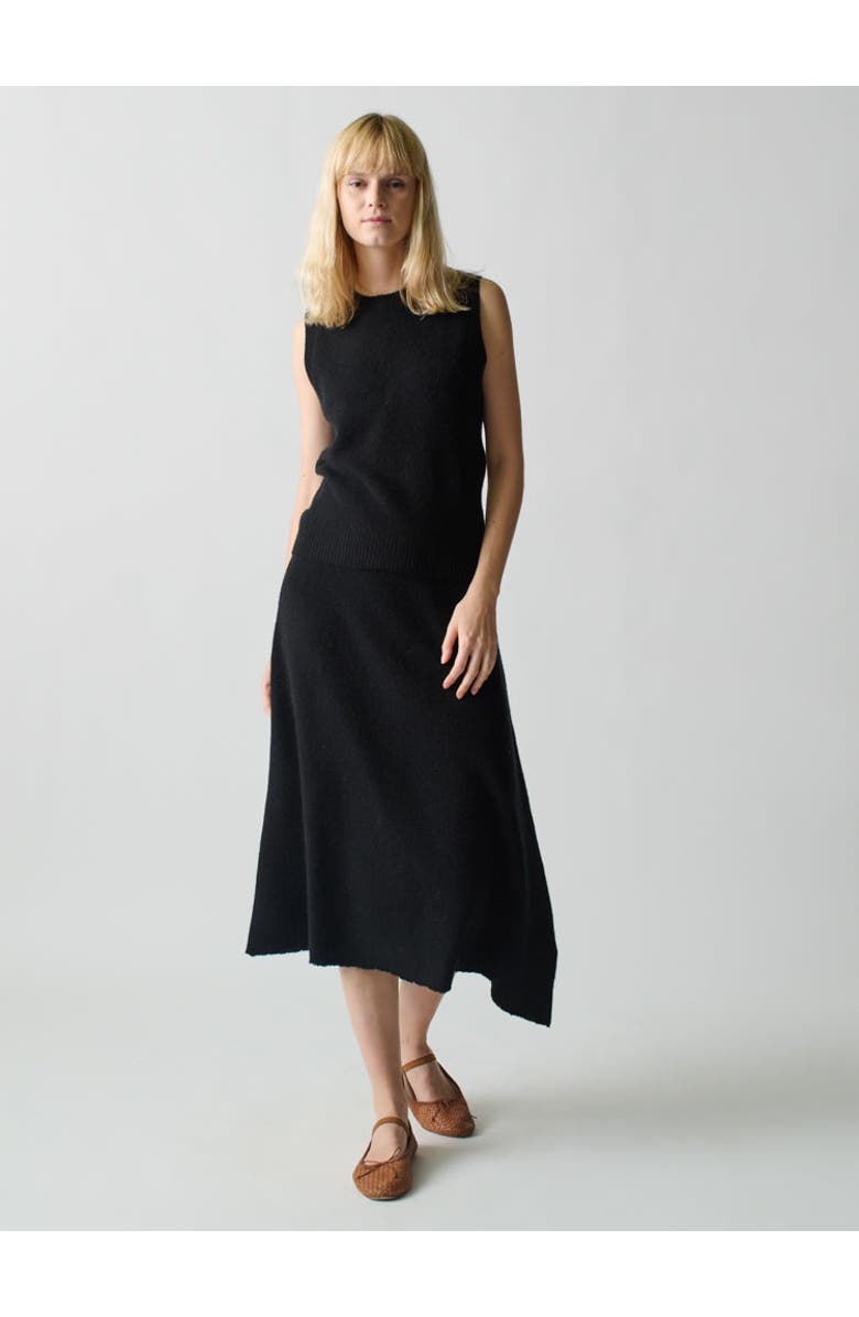 Lingua Franca Brushed Wool A-Line Skirt, Alternate, color, 