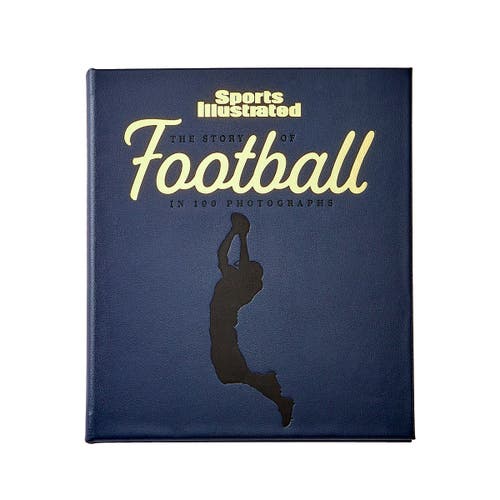 Graphic Image The Story of Football Leather Coffee Table Book in Navy 