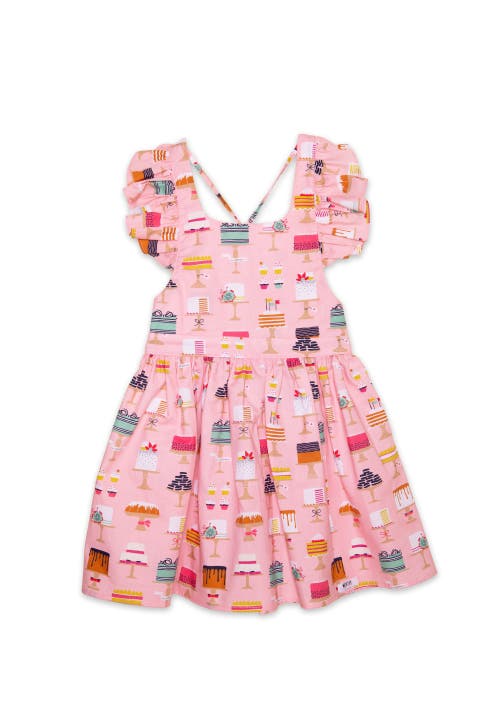 Girls Ruffle Sleeve Dress (Toddler, Little Kid & Big Kid)