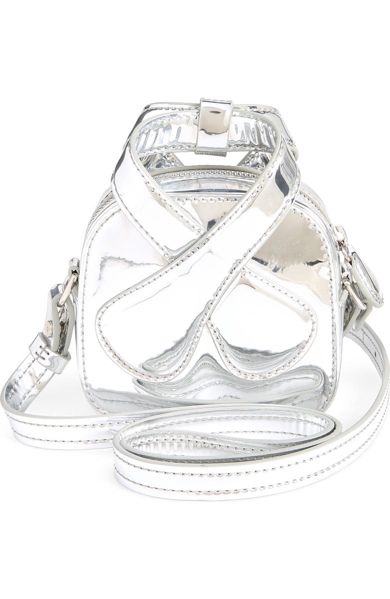 Courrèges Micro Mirror Loop Satin Crossbody Bag, Alternate, color,