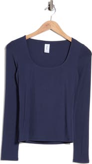 Abound Square Neck Long Sleeve Top