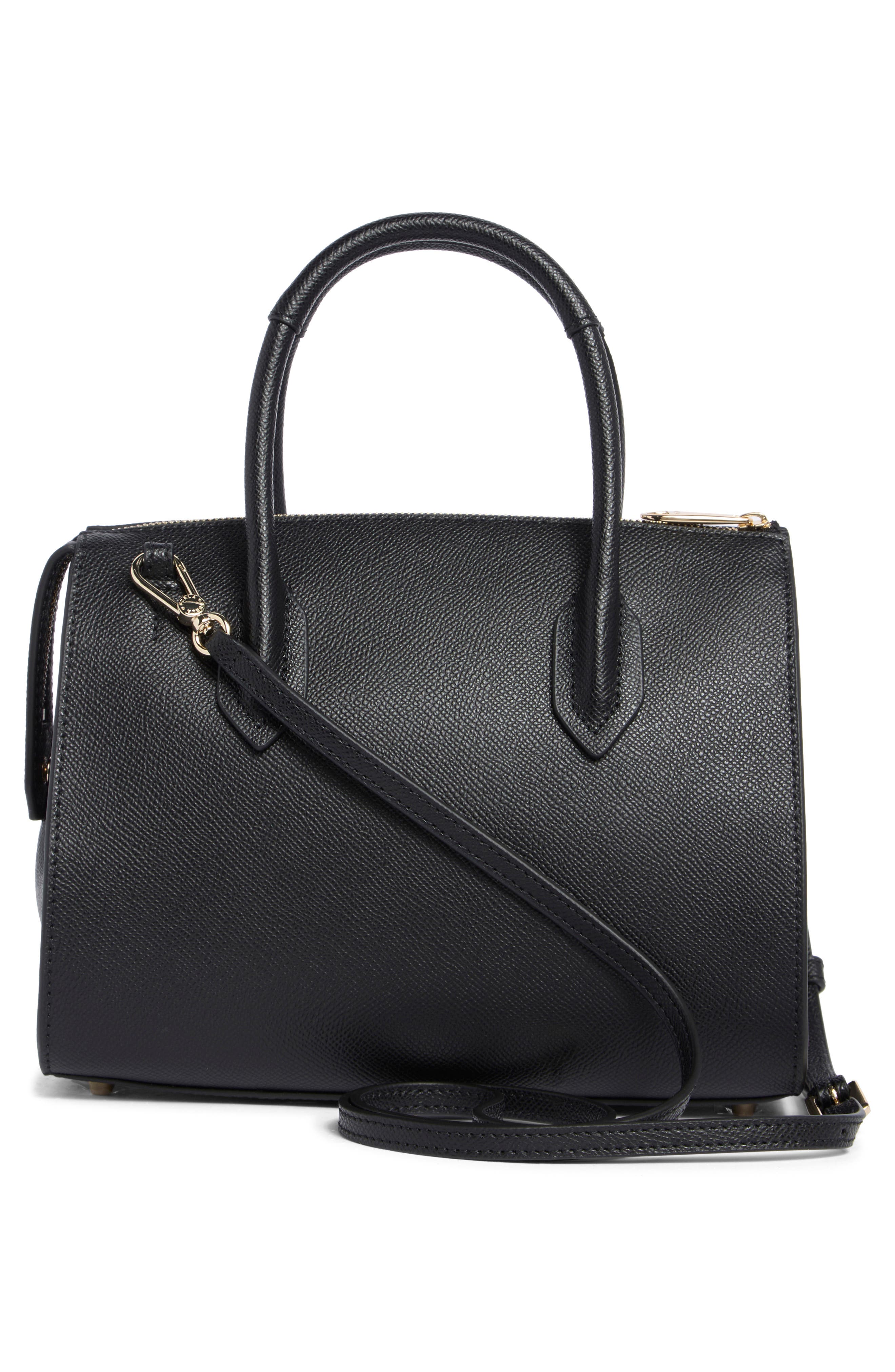 Furla Gardenia Satchel Bag, Alternate, color, Nero
