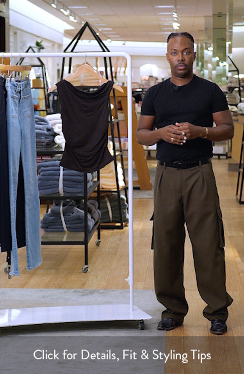 Draped Neck Asymmetric Top, sales video thumbnail
