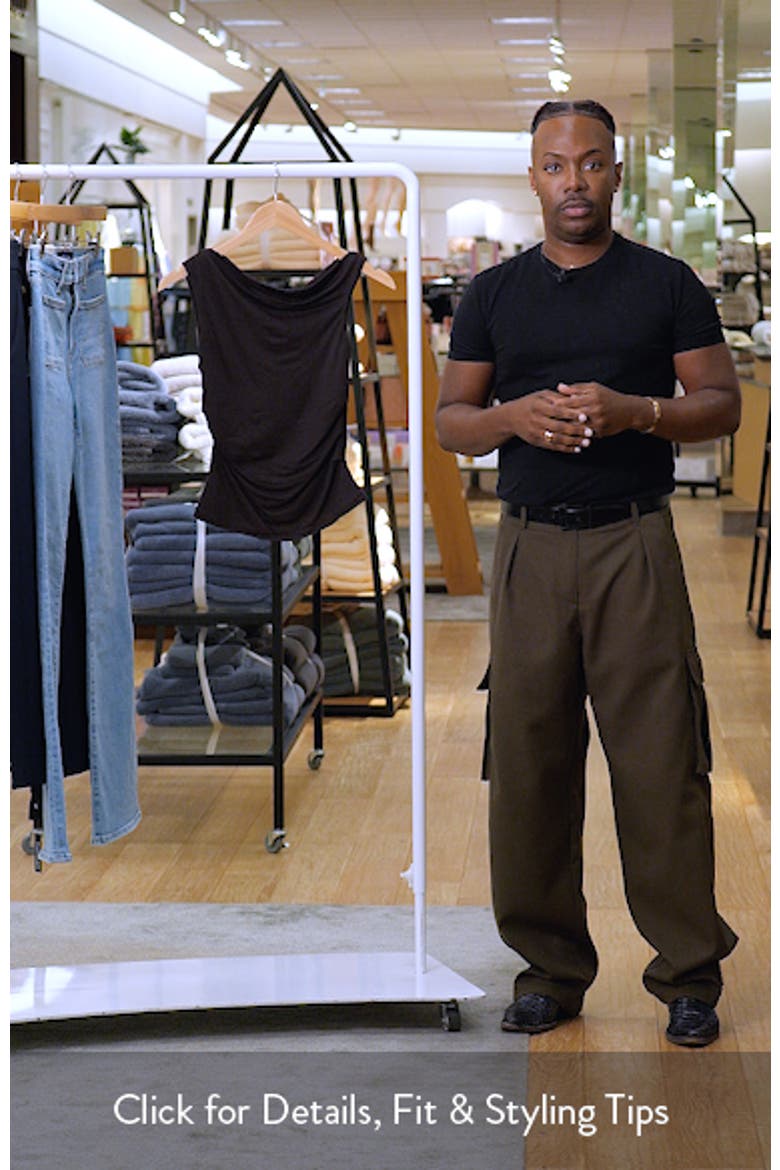 Draped Neck Asymmetric Top video