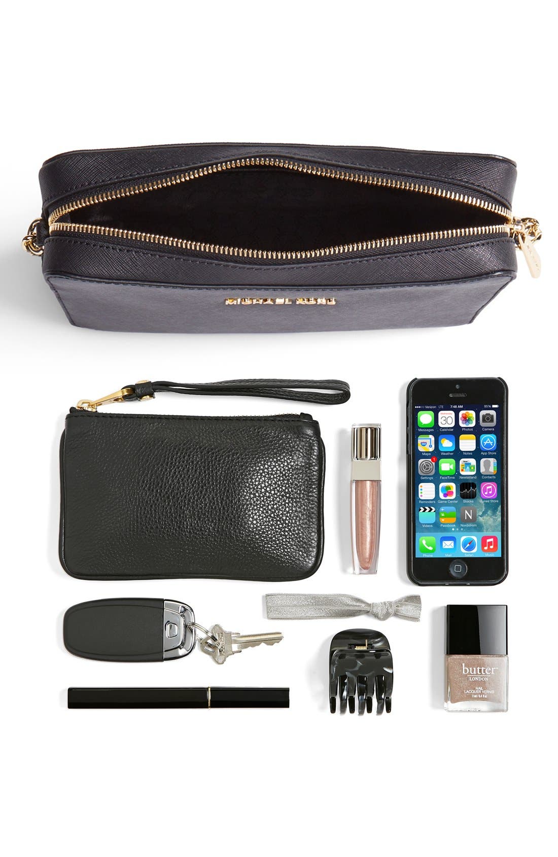 MICHAEL Michael Kors 'Large Jet Set' East/West Saffiano Crossbody Bag, Alternate, color, 