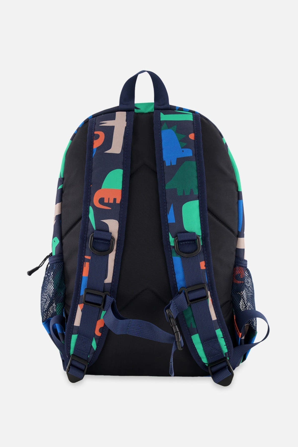 Deux par Deux Dinosaur Lightweight Spacious Backpack, Alternate, color, Navy Dinosaur Print