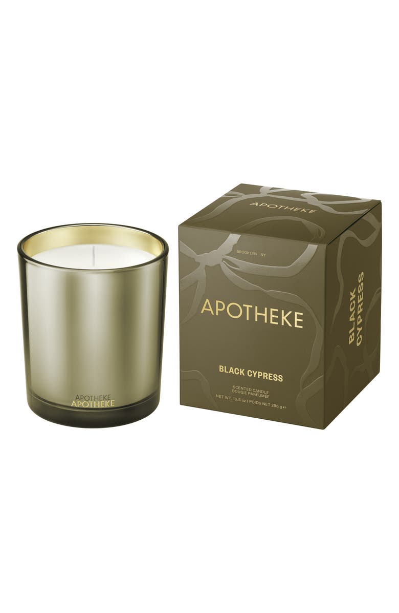 APOTHEKE Black Cypress Classic Scented Candle, Main, color, Green