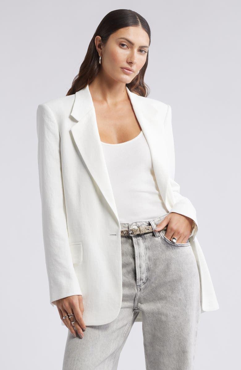 Open Edit The Curator Relaxed Blazer, Main, color, Ivory