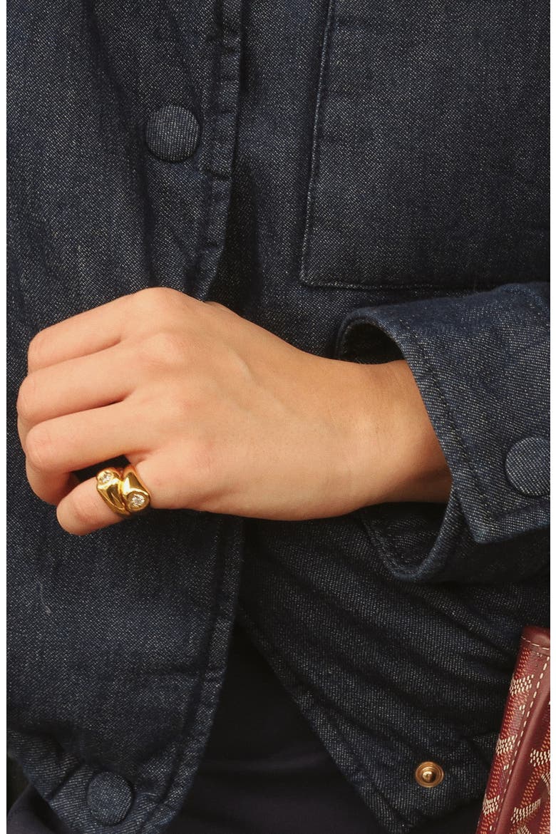 Sweetheart Pinky Ring, Alternate, color, Gold
