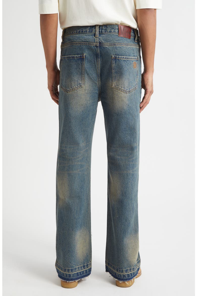 Texoma Distressed Release Hem Bootcut Jeans, Alternate, color, VINTAGE WASH