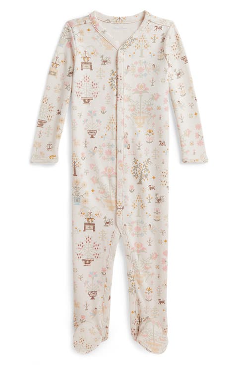 Kids' Printed Cotton Footed Coverall