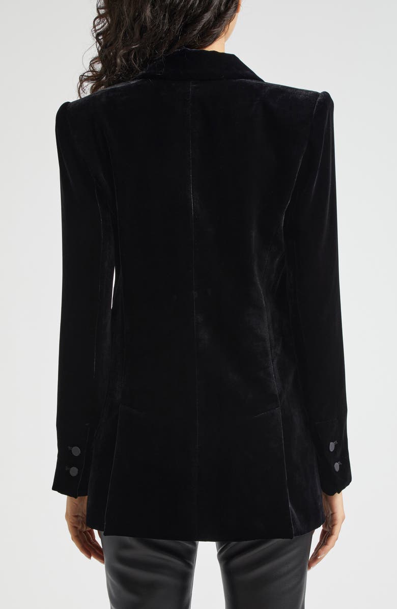 L
AGENCE Sheila Structured Velvet Blazer, Alternate, color, 