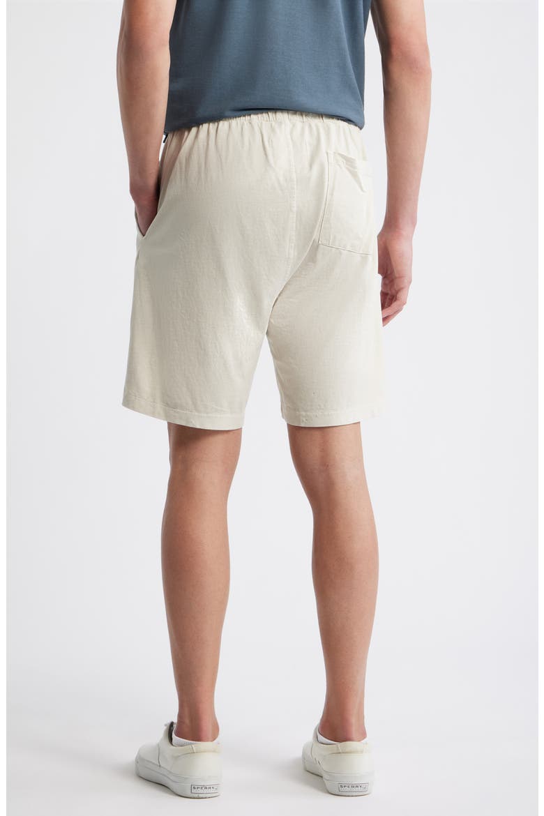 Caza Featherweight Knit Organic Cotton Drawstring Shorts, Alternate, color, CREAM