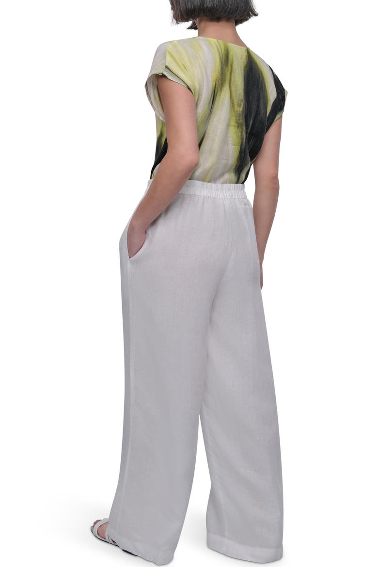 Wide Leg Linen Pants, Alternate, color, WHITE