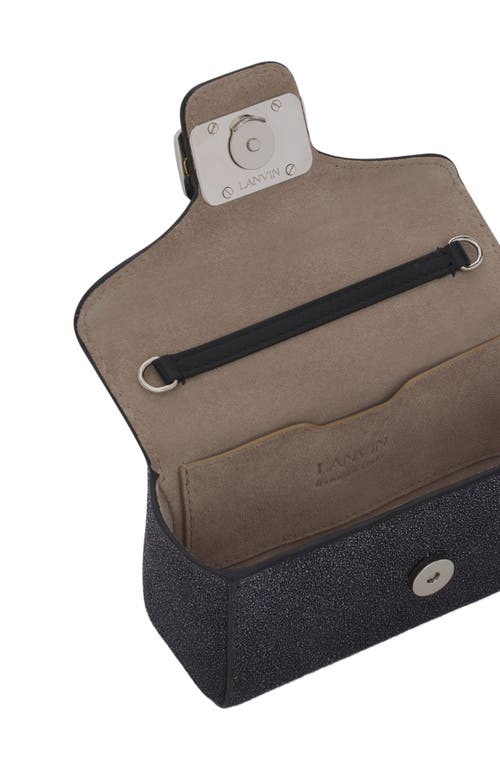 Lanvin Micro Pencil Cat Bag In Suede In Black