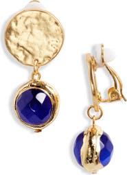 Karine Sultan Crystal Clip-On Drop Earrings