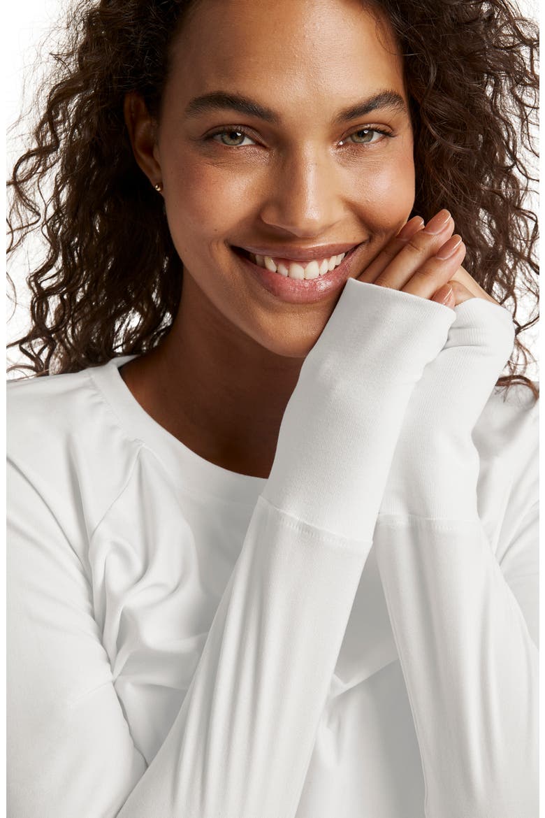 Featherweight Long Sleeve T-Shirt, Alternate, color, CLOUD WHITE