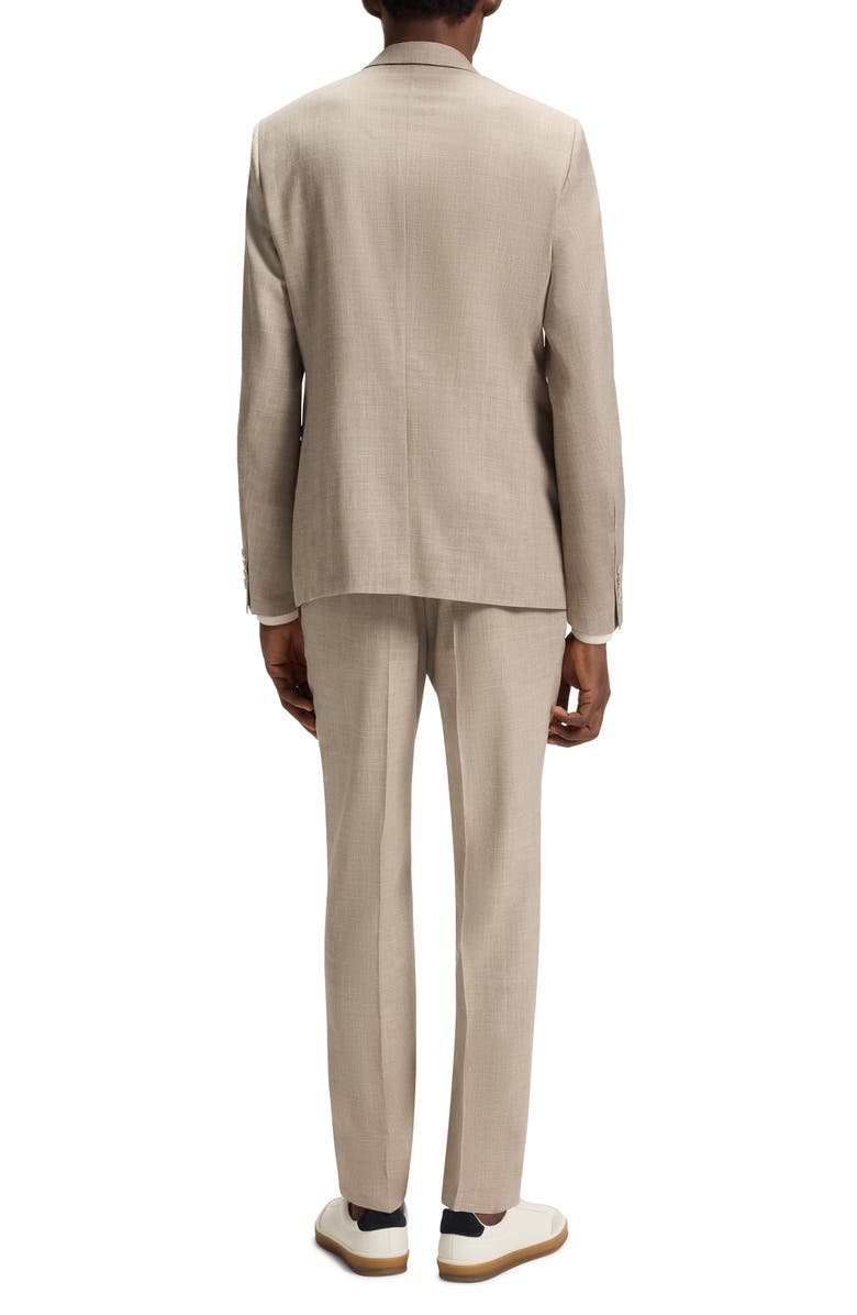 BOSS x Beckham Tan Mélange Suit, Alternate, color, Beige