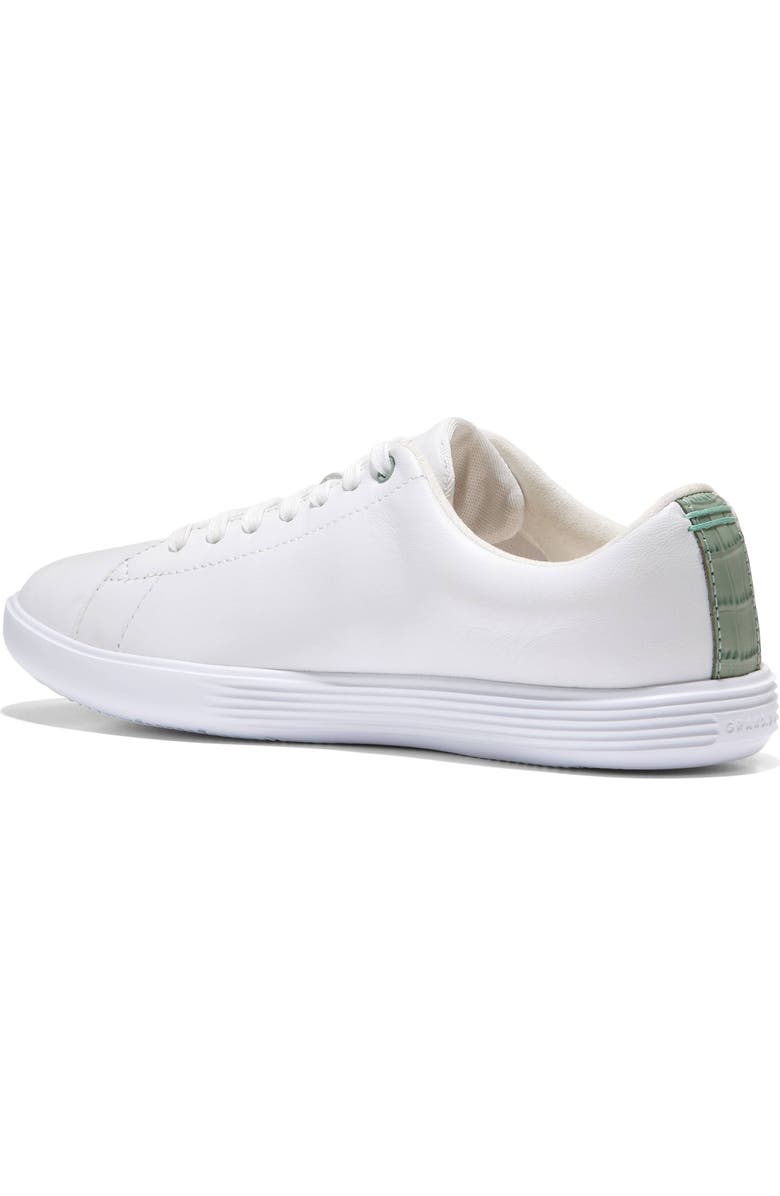 Cole Haan Grand Crosscourt Tennis Shoe, Alternate, color, White Leather / Lily Pad Croc