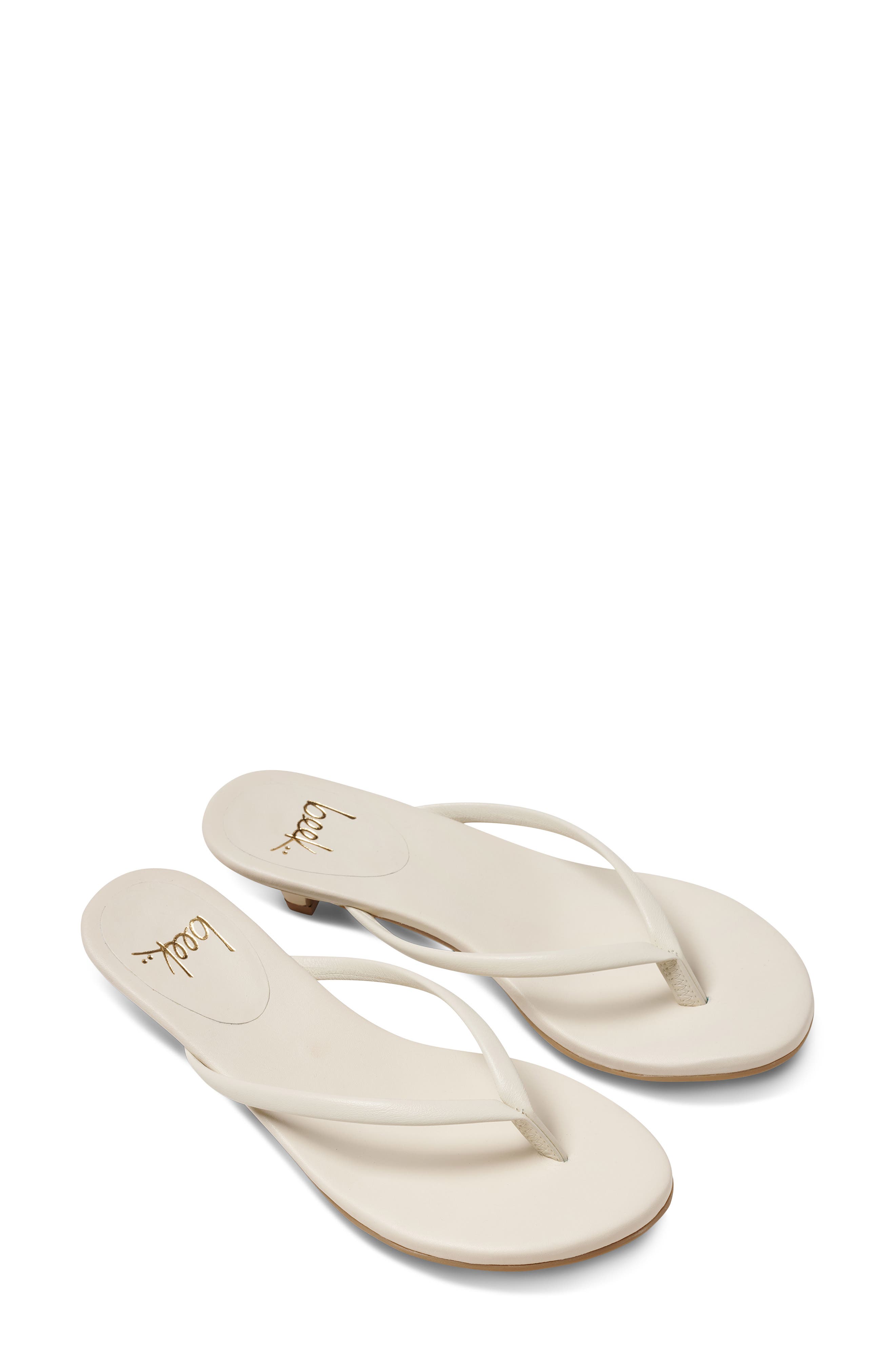 Beek Corella Kitten Heel Flip Flop, Main, color, Vanilla