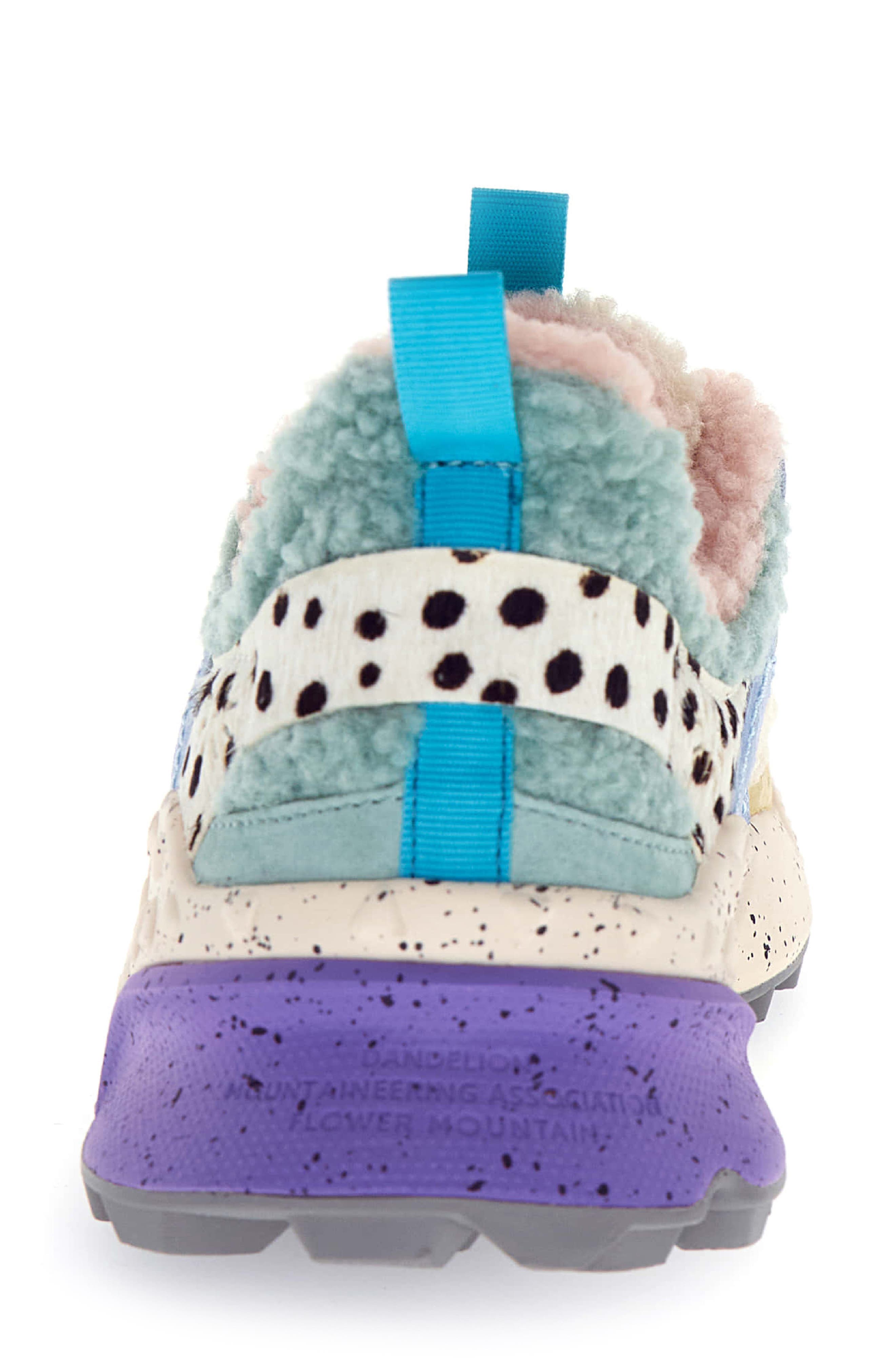 Flower MOUNTAIN Kotetsu Faux Shearling Sneaker, Alternate, color, Mustard