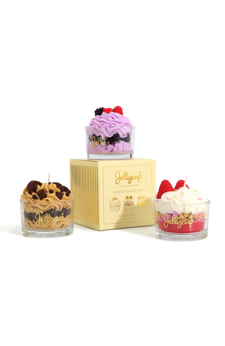 Jellycup Dessert Cup Soy Wax Candle Lavender Berry, Alternate, color, Lavender Berry