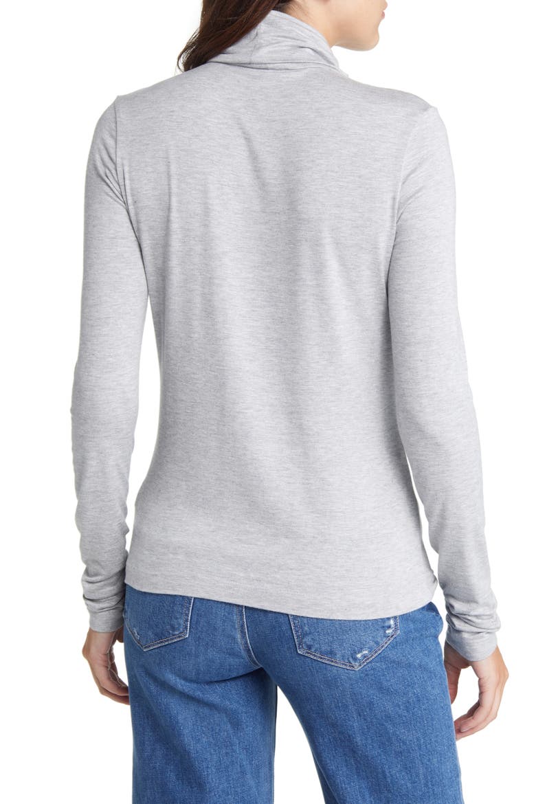 Nissa Soft Slouch Turtleneck Top, Alternate, color, GREY HEATHER