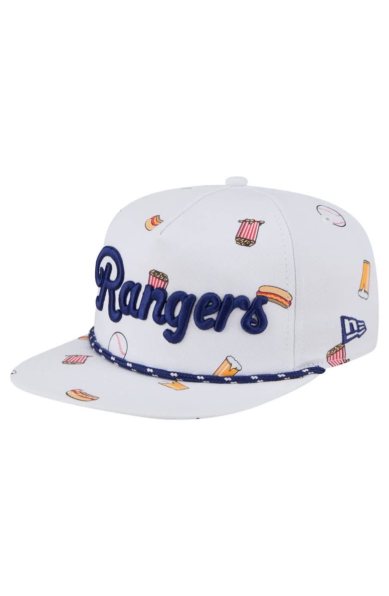 New Era Men's New Era White Texas Rangers Team Cheer Rope 19TWENTY Adjustable Hat, Main, color, White