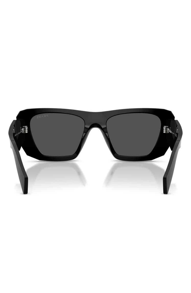 Prada 53mm Square Sunglasses, Alternate, color, Black / Dark Grey