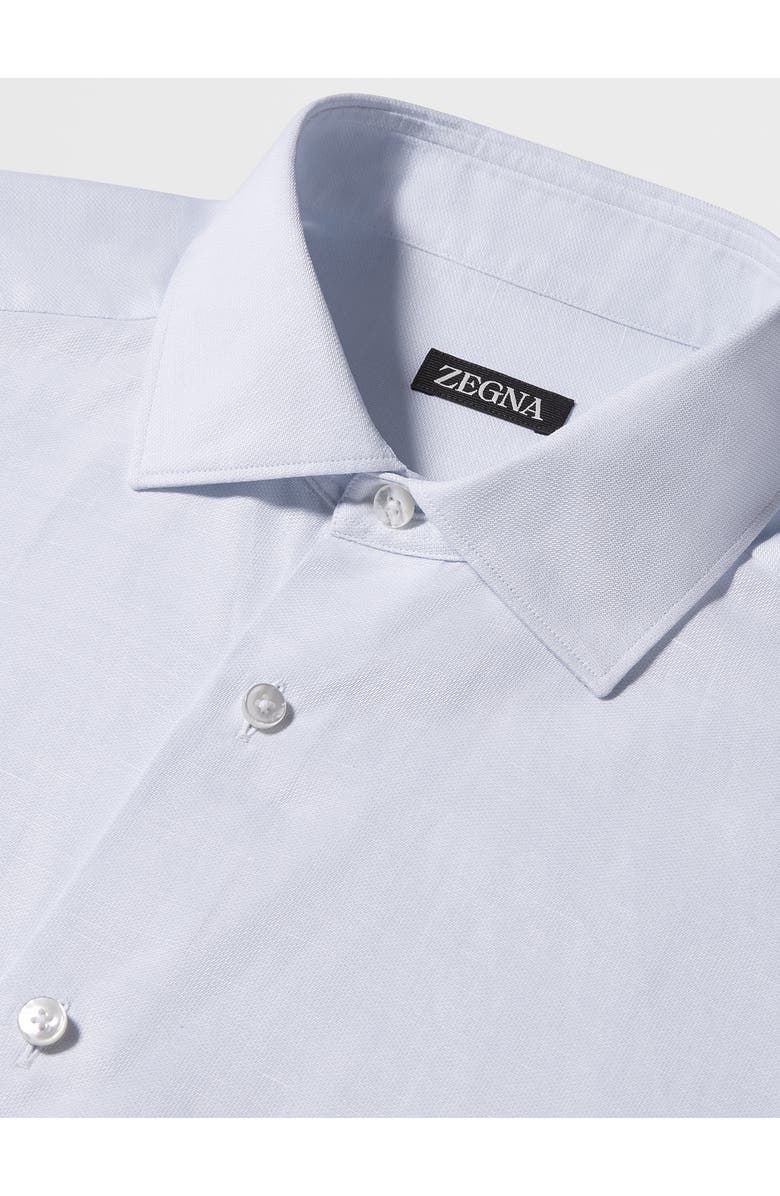 ZEGNA Garment Washed Cotton & Linen Button-Up Shirt, Alternate, color,
