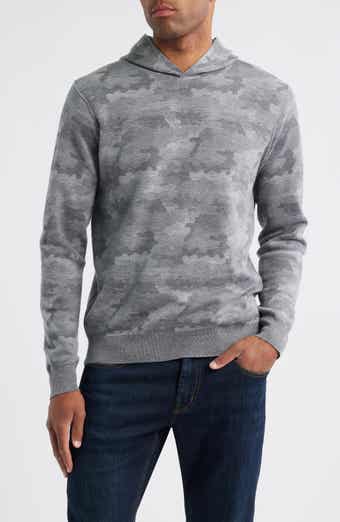 Peter Millar Camouflage Reversible Merino Wool Hoodie Sweatshirt