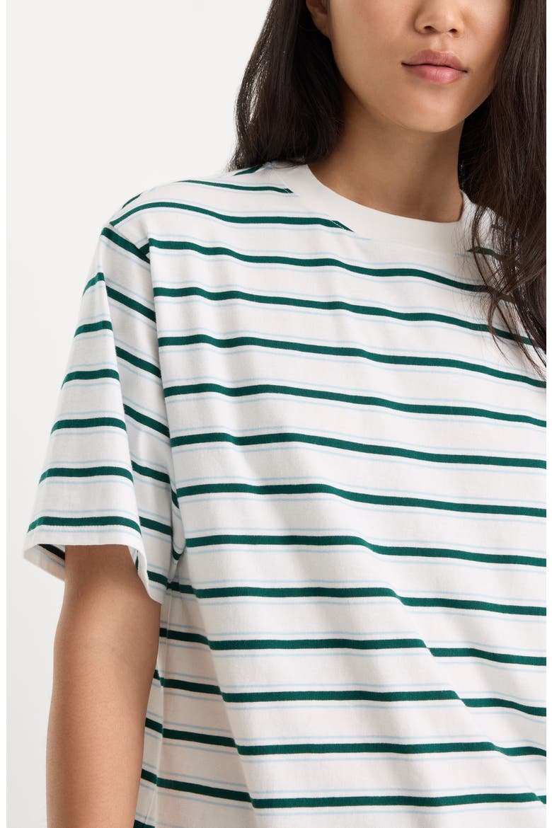 Bodega Striped T-Shirt, Alternate, color, FOREST MULTI STRIPE