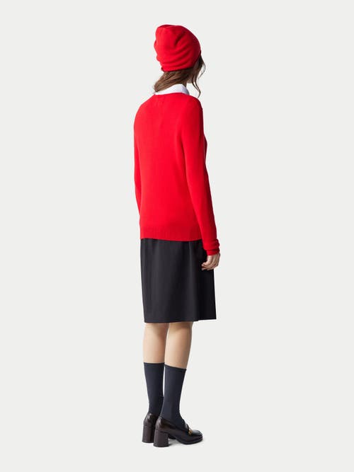Gobi Mongolian Cashmere Cashmere Hat And Sweater Set In Hibiscus