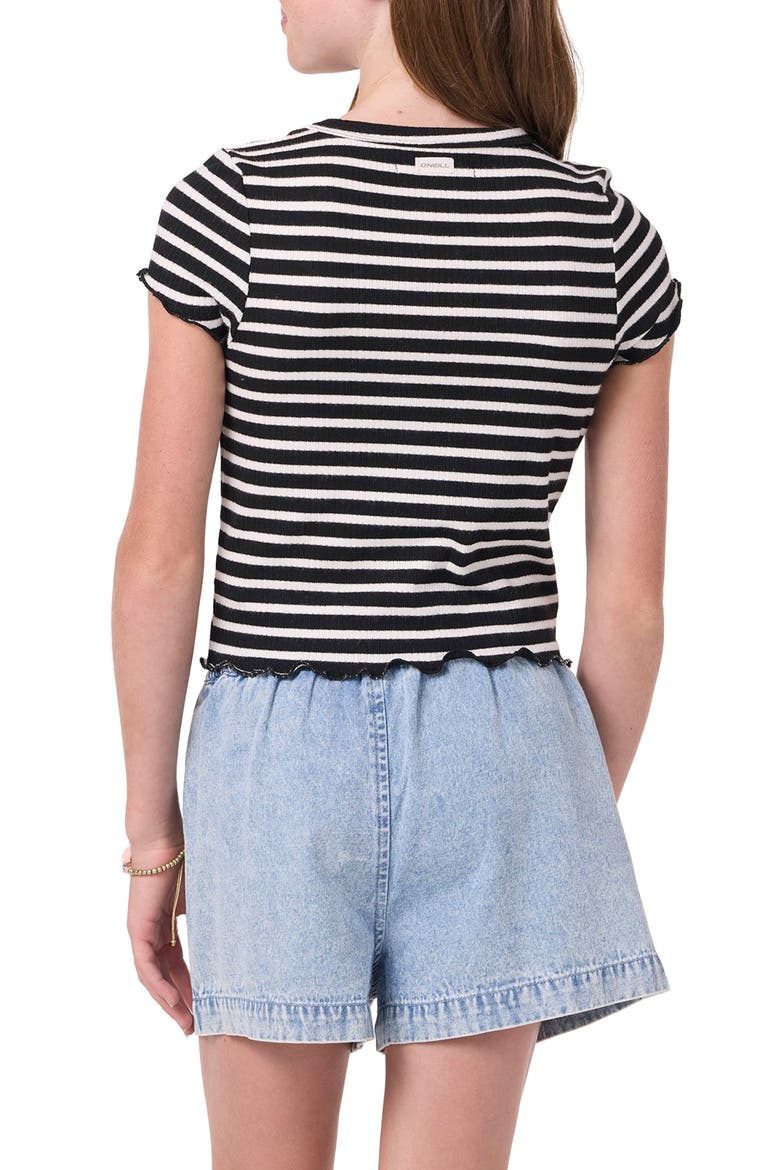 Kids' Merrit Stripe T-Shirt, Alternate, color, BLACK