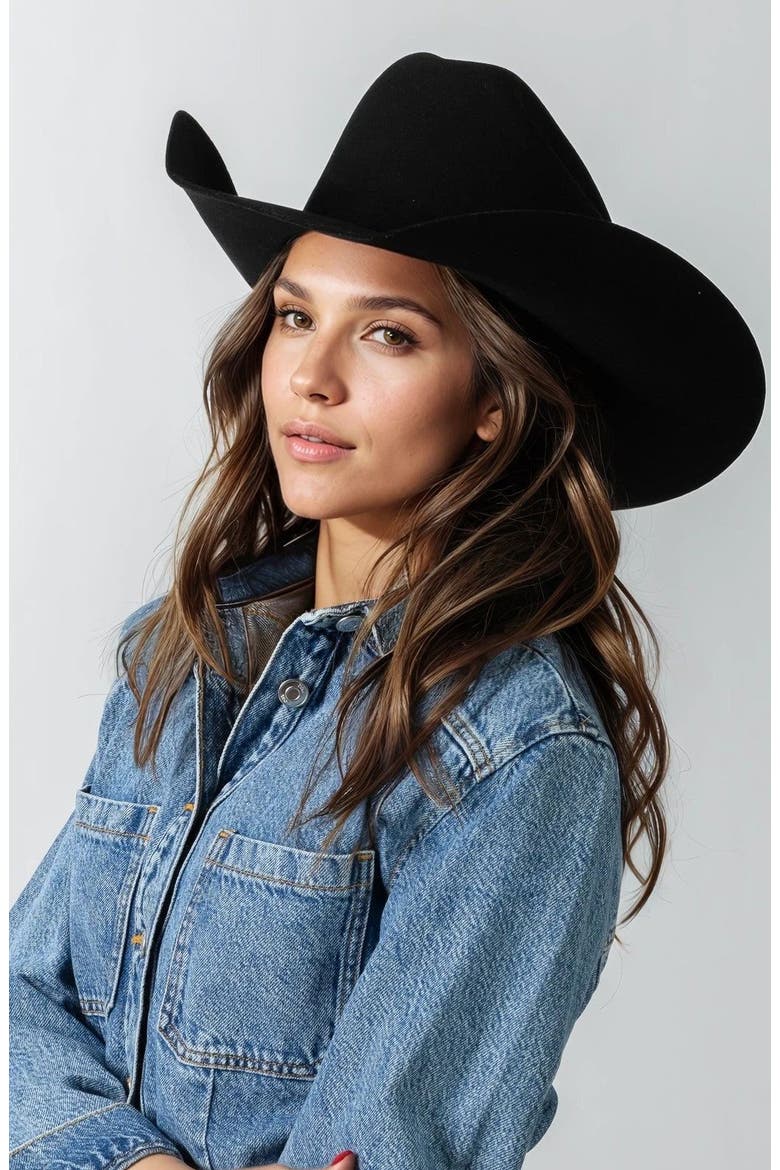 Bronco Premier Cowboy Hat, Alternate, color, Black