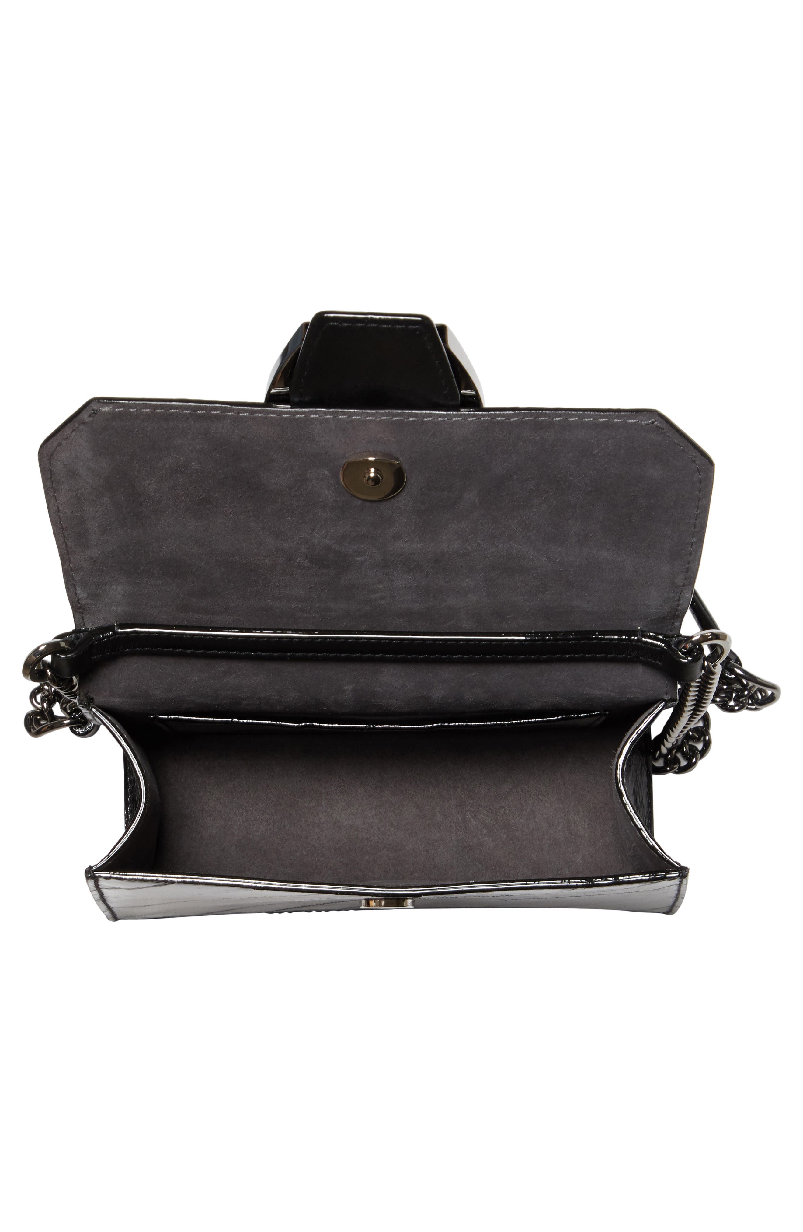 Jimmy Choo Madeline Stripe Eel Skin Crossbody Bag, Alternate, color, 